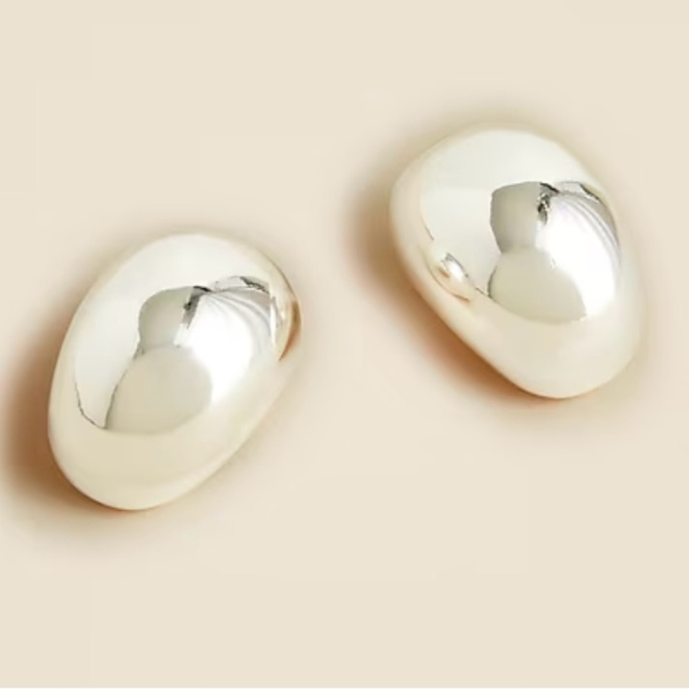 NWT JCREW Silver Earrings - Sculptural orbit